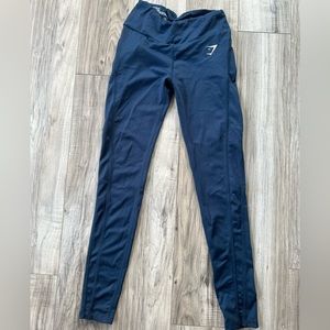 Gymshark Dry Moisture Management Pocket Leggings in Blue Size Small